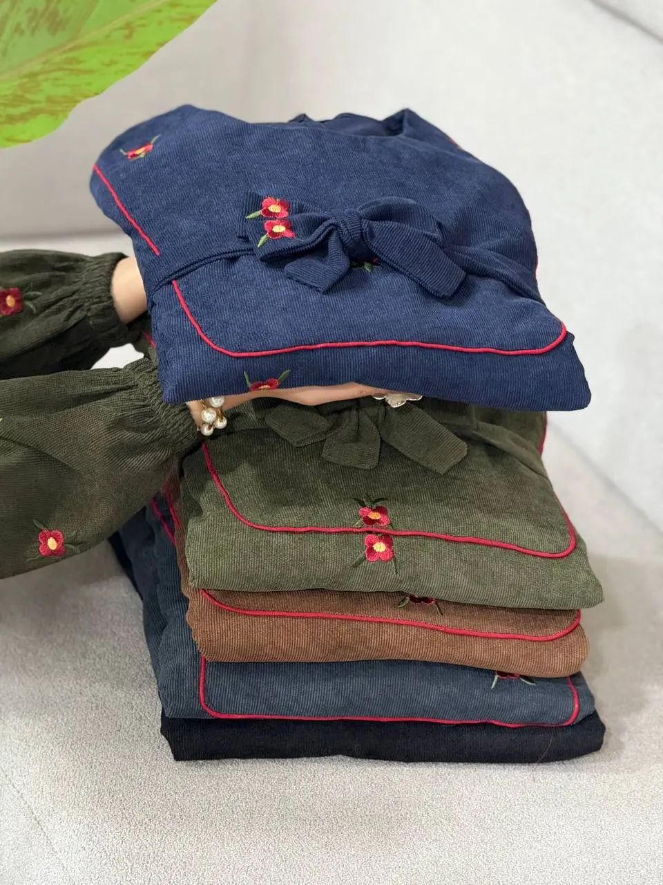 پیراهن مانتویی گلدوزی مهیاس